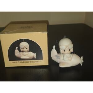 Precious Moments Enesco Have A Heavenly Christmas Airplane Ornament 12416